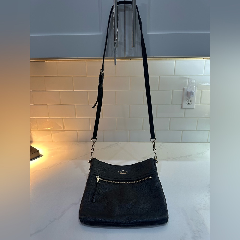 Kate Spade Black Leather Crossbody Bag - Picture 2 of 9